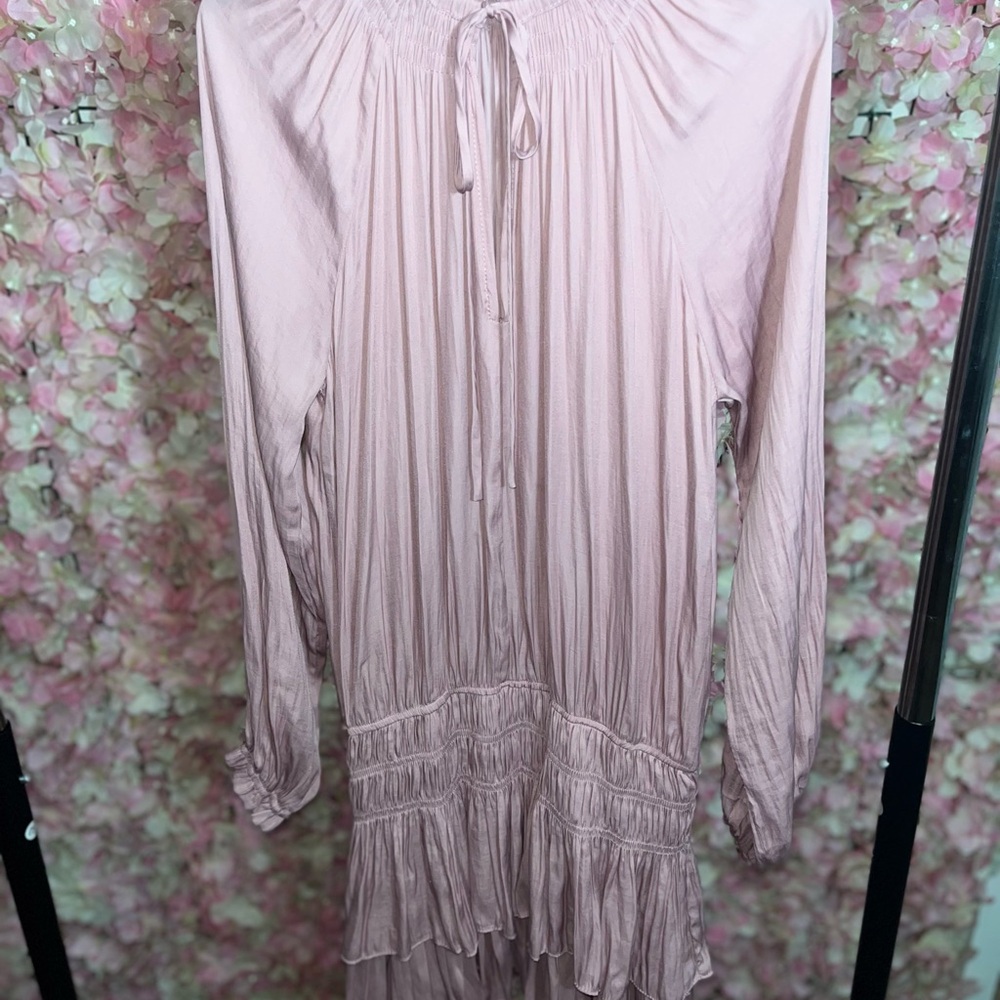 Mustard Seed Blush Long Sleeve Dress